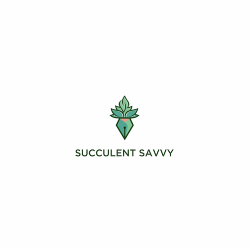 Succulent logo with the title 'Design a modern logo for our new blog all about succulents'