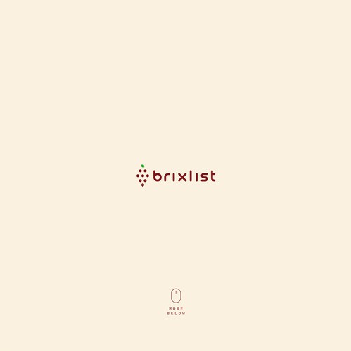 Grape logo with the title 'Brixlist Logo'