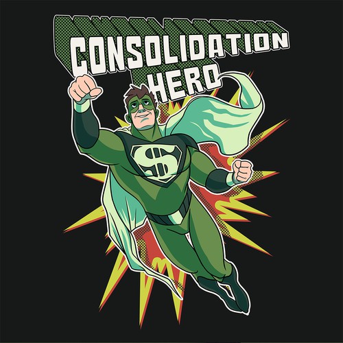 Superhero t-shirt with the title 'Business T-Shirt Desing'