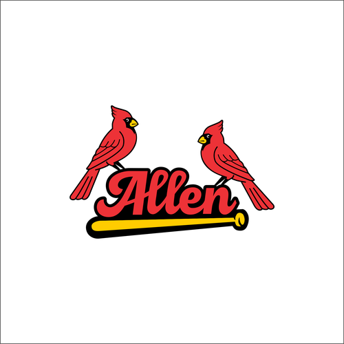 High school logo with the title 'allen High baseball team '