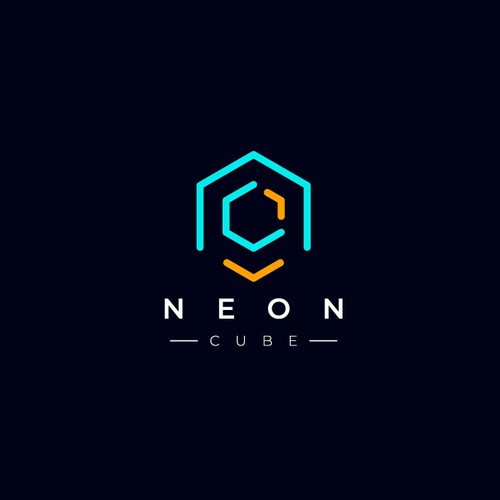Neon logo with the title 'Neon Cube'