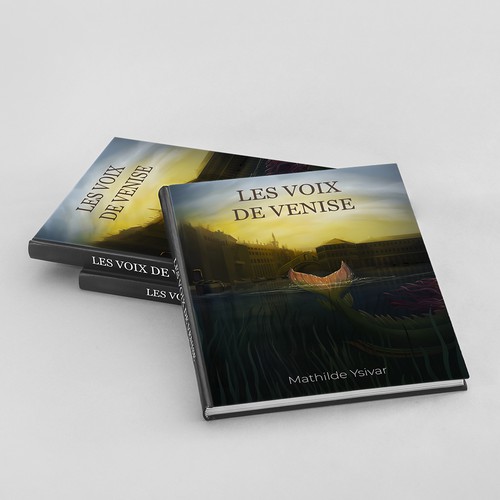 Mermaid artwork with the title 'Book cover Illustration'