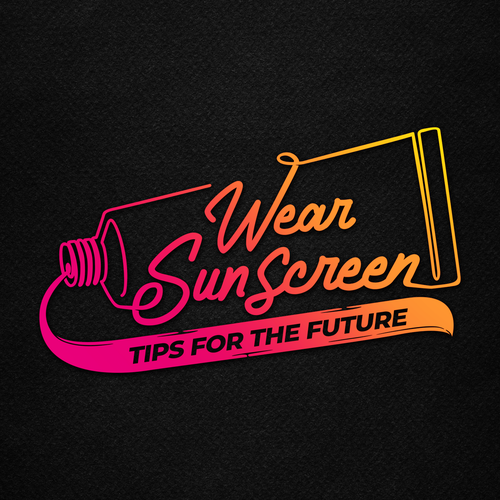 Signature design with the title 'Wear Sunscreen Podcast Cover'