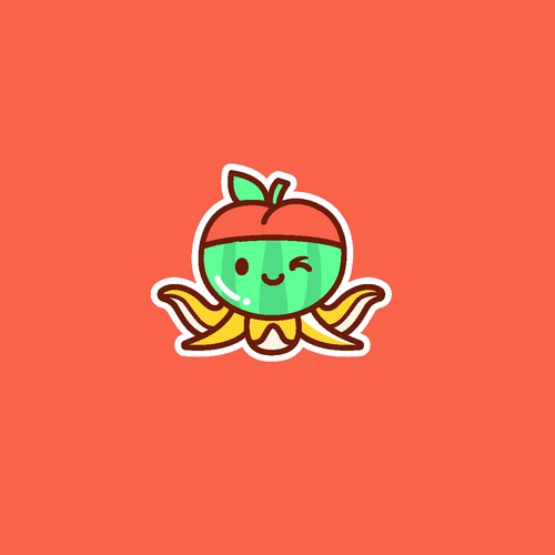 Halloween logo with the title 'Hack Fruit Logo'