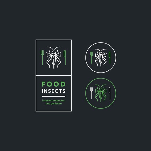 Insect design with the title 'Food Insects "Yum!"'