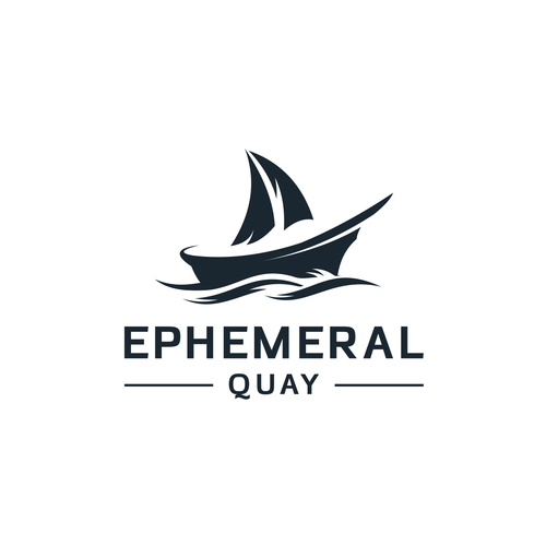 Yacht logo with the title 'Ephemeral Quay'