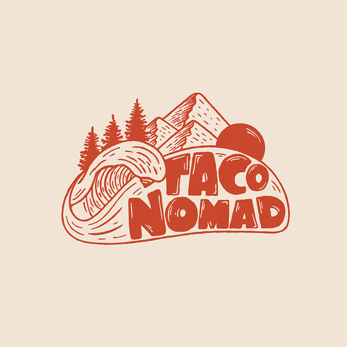 Nomad logo with the title 'Taco Nomad Logo'