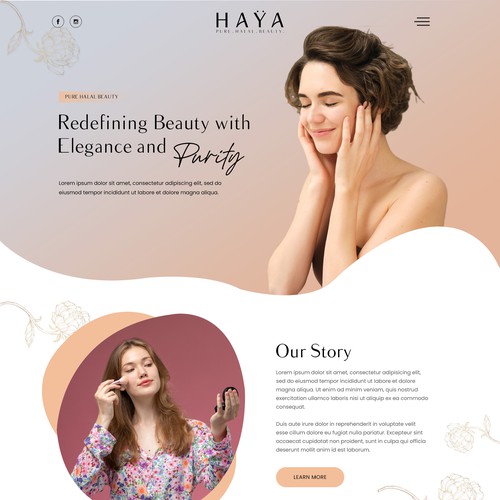 Cosmetics website with the title 'Cosmetic & Beauty'