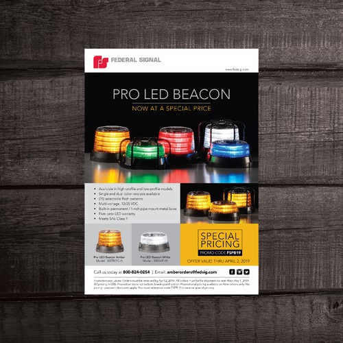 LED lighting design with the title 'Flyer Design'