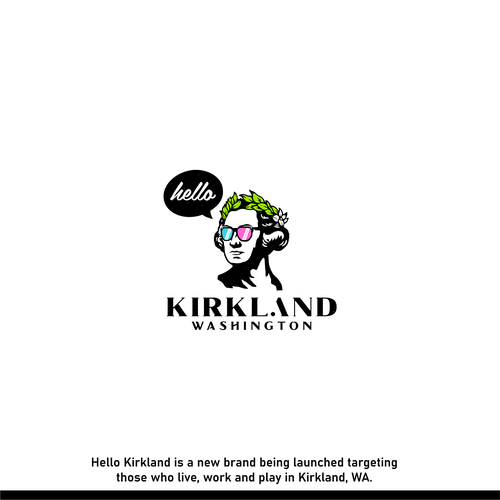 Washington-redskins logo with the title 'Logo for Hello Kirkland'