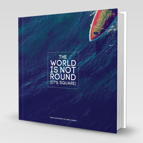 Photography book cover with the title 'Book cover design contest for travel photography'