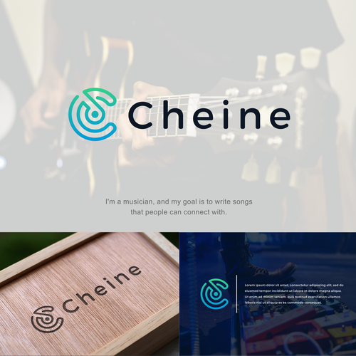 Headphone design with the title 'cheine'