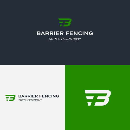 Fencing design with the title 'Barrier Fencing Supply Company Logo'