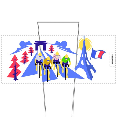 Winning design with the title 'Tour de France'