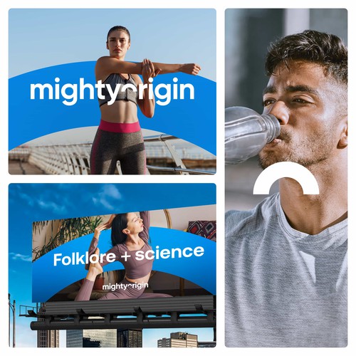 Science design with the title 'Mighty Origin Logo and Branding'
