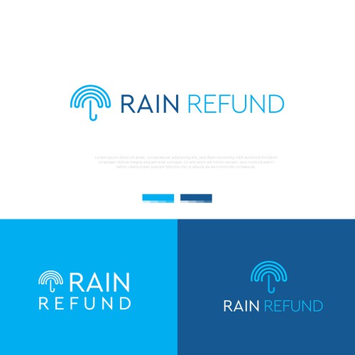 Rain logo with the title 'Rain Refund logo'