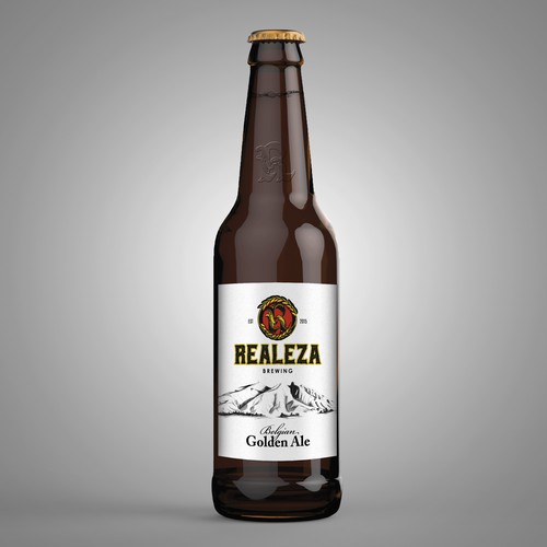 Clean label with the title 'Re-Design Beer Label'