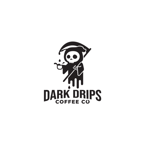 Reaper logo with the title 'Fun Grim Reaper for Coffee Company'