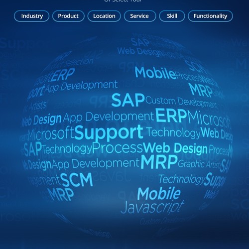 Advanced design with the title 'Advanced UI | UX Search-based Consulting Website'