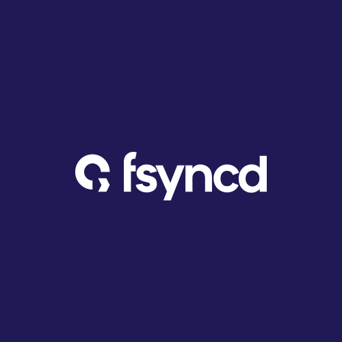 Programming design with the title 'fsyncd Logo and Brand Guide'