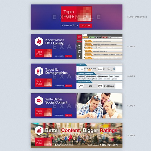 Media design with the title 'GIF banner for FuturiMedia'