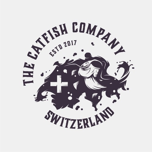 Classical design with the title 'The Catfish Company, erstelle ein Vintage Logo für ein neues Hip'es Unternehmen'