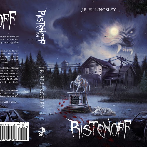 Digital art book cover with the title 'RISTENOFF'