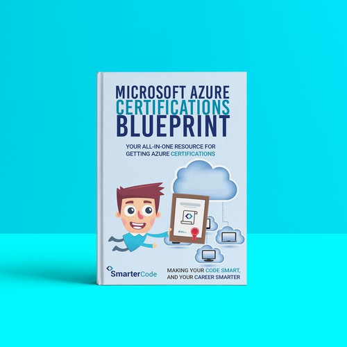 Technology book cover with the title 'Microsoft Azure Certifications Blueprint'