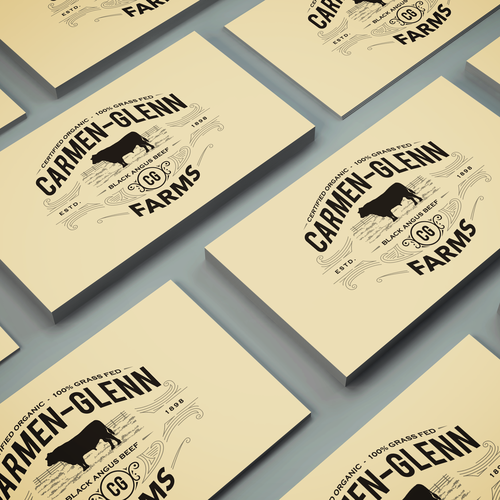 Farm brand with the title 'Carmen-Glenn Farm'