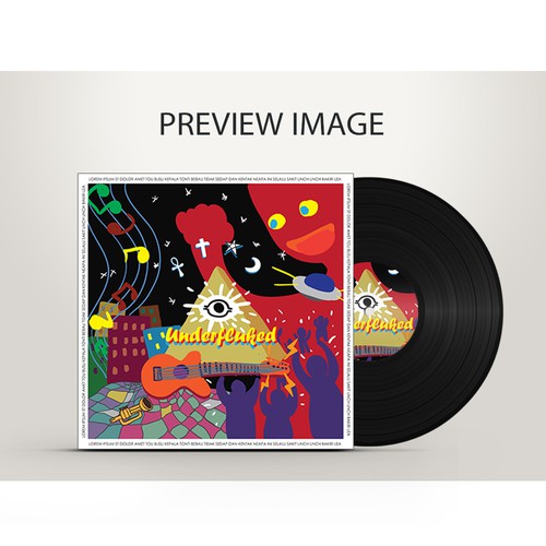 Vinyl record design with the title 'Illustration for vinyl '