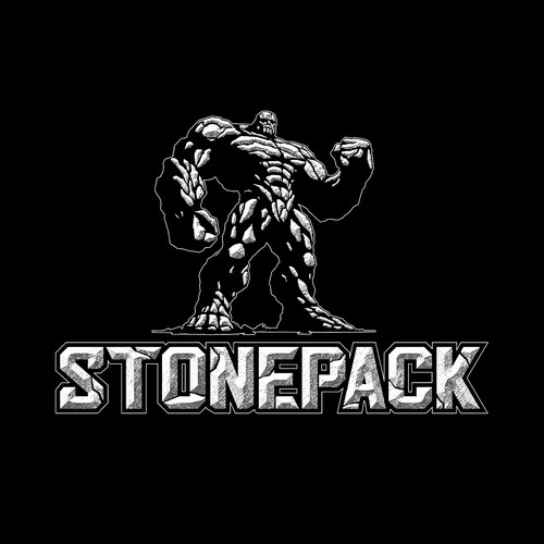 Stone logo with the title 'Stone Gollum Logo Design'