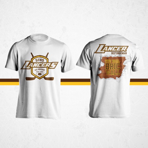 Ice hockey design with the title 'SFHS Lancers Ice Hockey t-shirt'