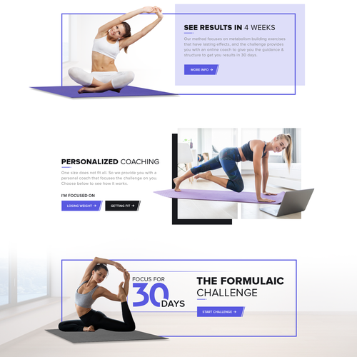 Conceptual design with the title 'Fitness Website'