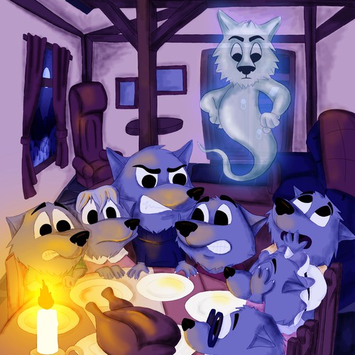 Book cover artwork with the title 'Wolfs (option 2)'