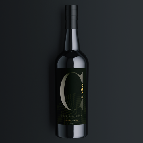 Product label with the title 'Simple and beautiful wine label for La Collina'