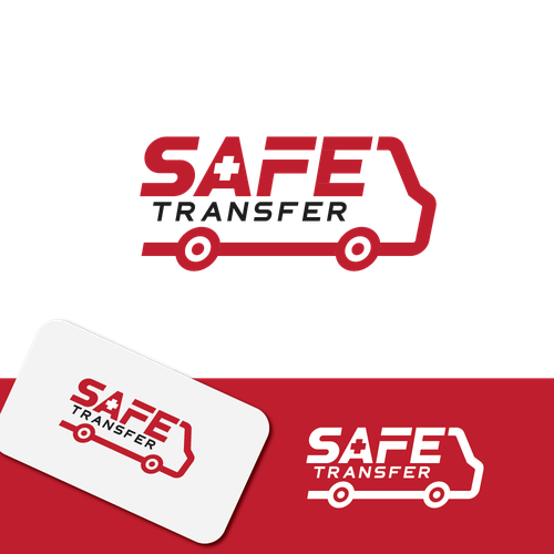 Transportation brand with the title 'Transport logo for non-medical Safe Transfer'