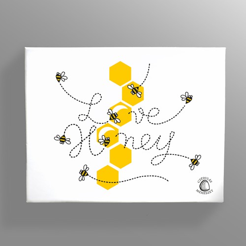 Gift packaging with the title 'Gift box for honey lovers'