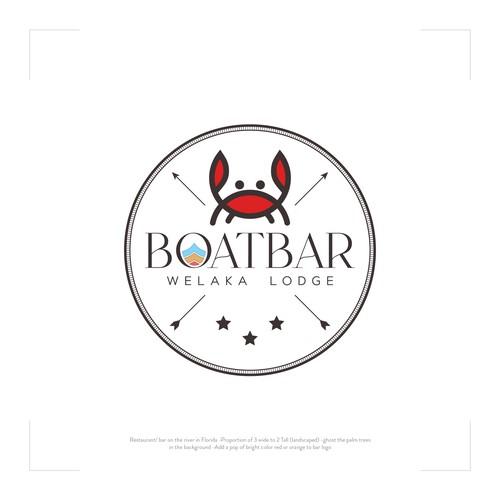 Crab logo with the title 'BoatBar'