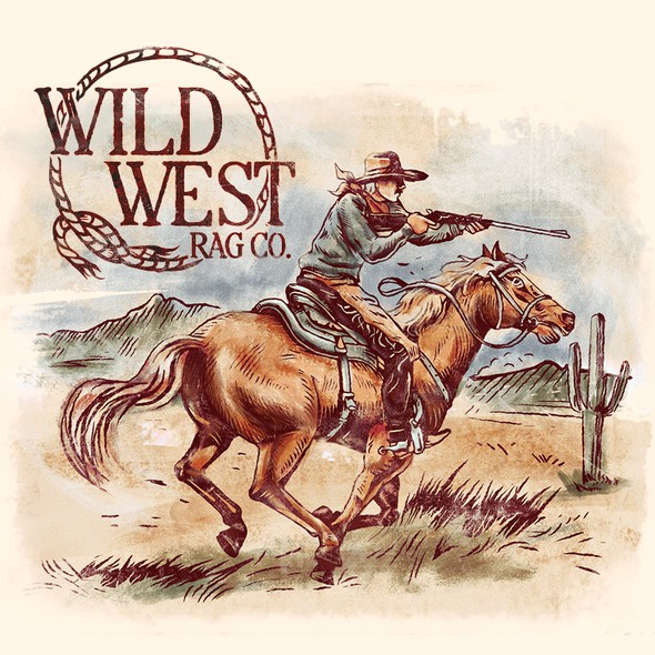 Horse t-shirt with the title 'Wild West Co'