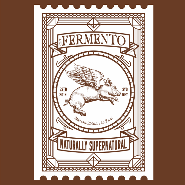 Sepia logo with the title 'Cpt. Fermento'