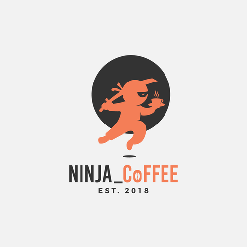 Coffee bean logo with the title 'Ninja_Coffee'