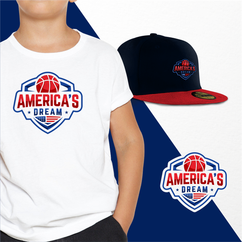 American flag logo with the title 'Logo concept for America's dream'