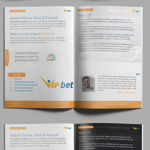 Attractive design with the title 'Engaging Brochure design'