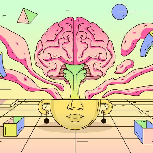 Thinking design with the title '99designs - Facebook header/cover'