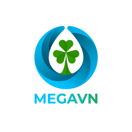 Hydro logo with the title 'plant and water drop Logo design'