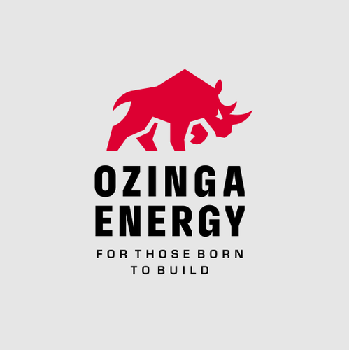 Energy drink logo with the title 'OZINGA ENERGY'