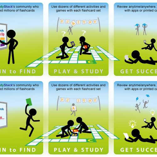 Creative artwork with the title 'Help StudyStack with a new illustration'