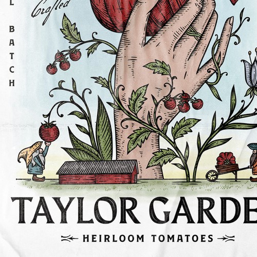 Vintage modern logo with the title 'Taylor Garden farm'