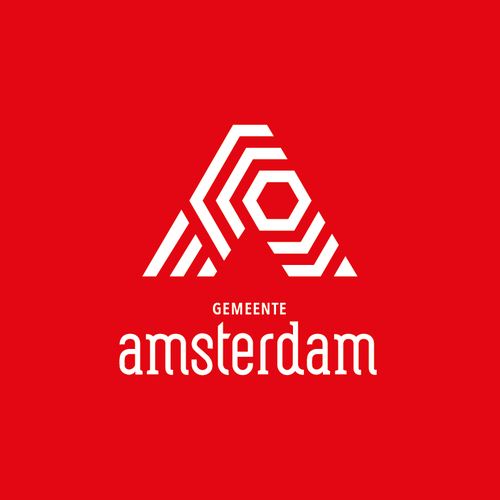Map design with the title 'Gemeente Amsterdam'