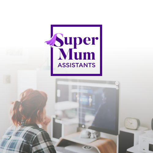 Business logo with the title 'Super Mum Assistants'